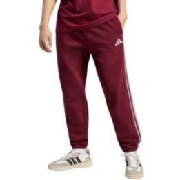 Vyriškos pašiltintos kelnės adidas Essentials 3-Stripes, bordo