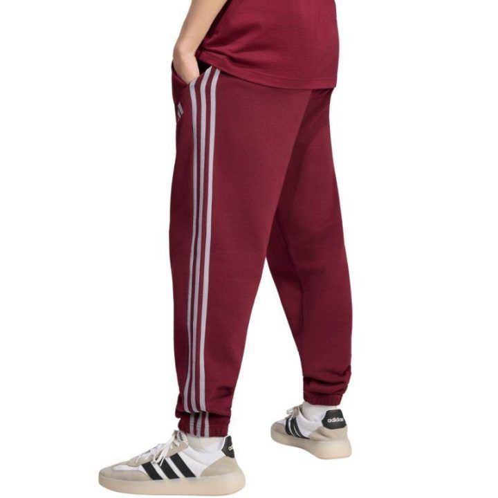Vyriškos pašiltintos kelnės adidas Essentials 3-Stripes, bordo