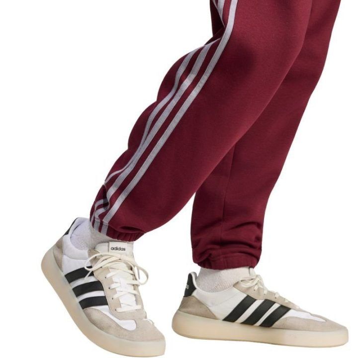 Vyriškos pašiltintos kelnės adidas Essentials 3-Stripes, bordo