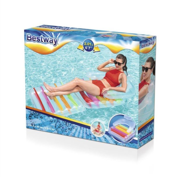 Pripučiamas plaukimo čiužinys-fotelis Bestway, 201 × 89 cm