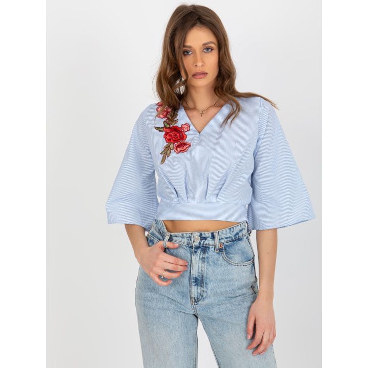 Palaidinė balta-mėlyna