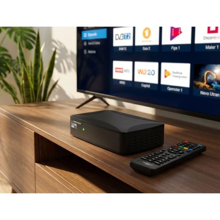 DVB-T2 imtuvas Esperanza EV108R su H.265/HEVC, juodas