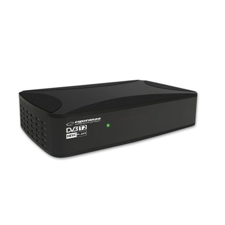 DVB-T2 imtuvas Esperanza EV108R su H.265/HEVC, juodas