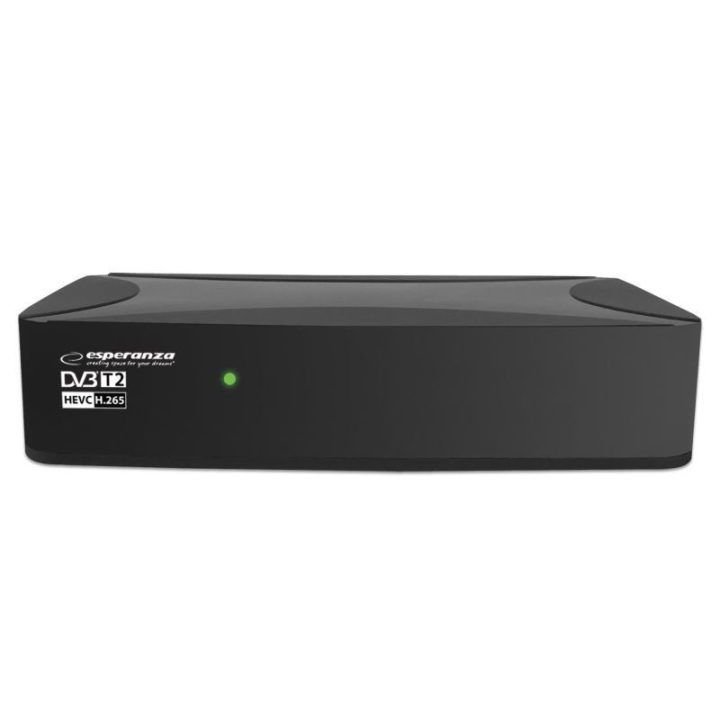 DVB-T2 imtuvas Esperanza EV108R su H.265/HEVC, juodas