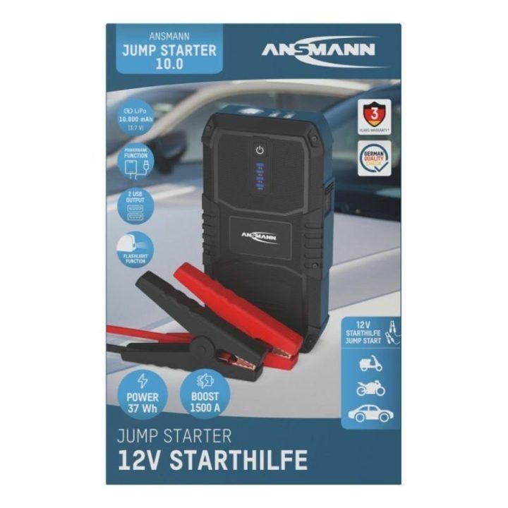 Automobilinis paleidimo įrenginys ANSMANN 10.0, 12 V, 1500 A