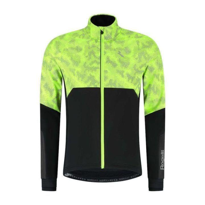 Žieminė dviračių striukė Rogelli Hi Vis II, fluorescencinė