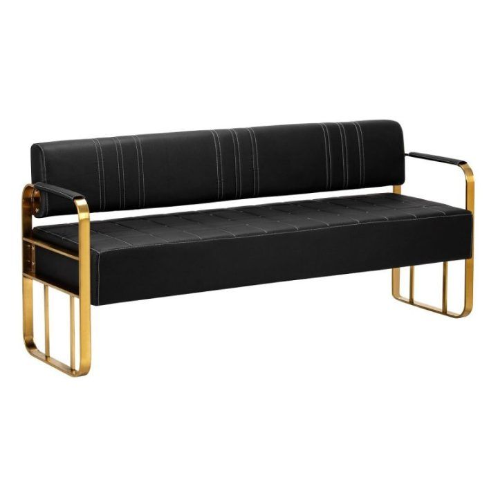 Sofa laukiamajam Gabbiano Avila, juoda su aukso spalvos detalėmis