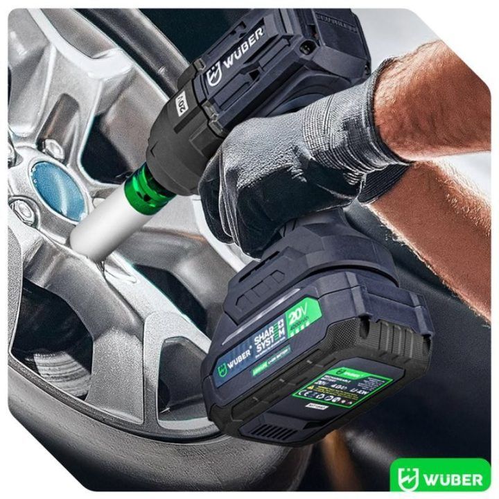 Smūginis veržliasukis Wuber W04604, 20 V, mėlynas ir juodas