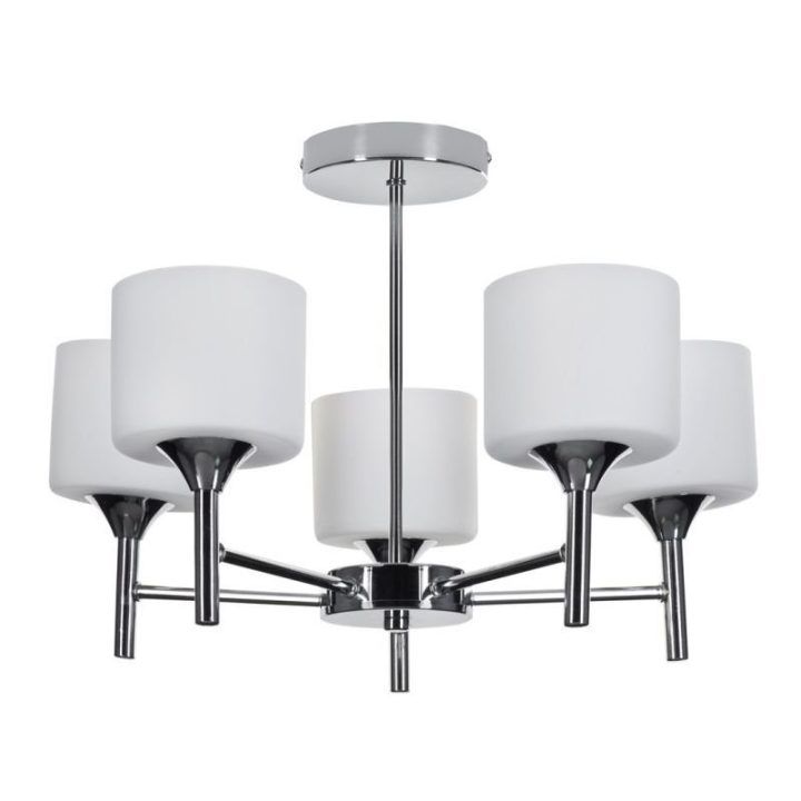 Pakabinamas sietynas Activejet MIRA, 5 × E27, sidabro spalvos