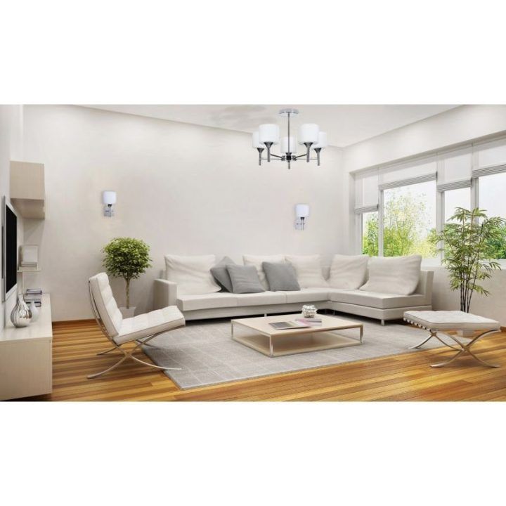 Pakabinamas sietynas Activejet MIRA, 5 × E27, sidabro spalvos