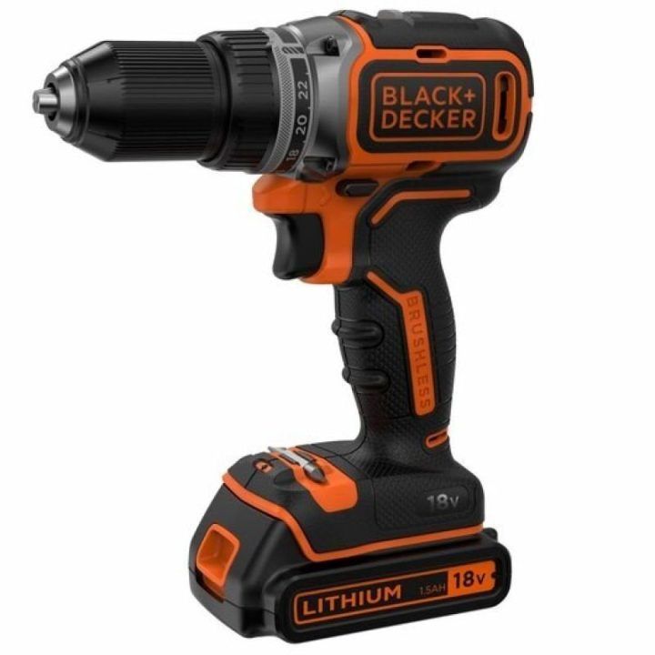Gręžtuvas-suktuvas Black+Decker BL186KB, 18 V, 2 × 1,5 Ah