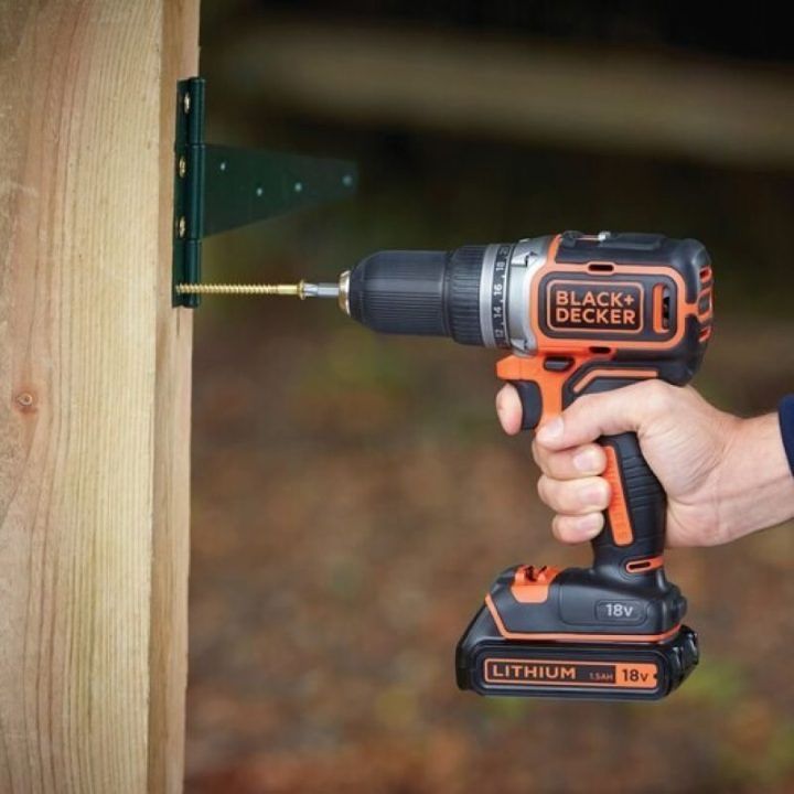 Gręžtuvas-suktuvas Black+Decker BL186KB, 18 V, 2 × 1,5 Ah