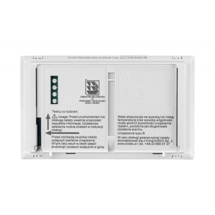 Anglies monoksido detektorius Kidde K10LLCO, 85 dB, baltas