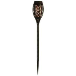 Saulės sodo fakelas su liepsnos efektu Saska Garden, 50 cm, juodas