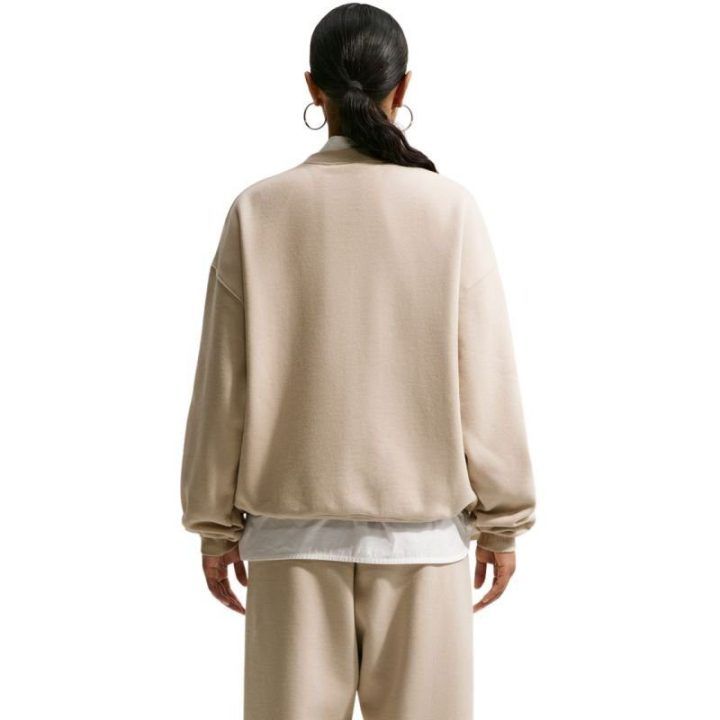 Moteriškas medvilninis džemperis Nike Studio Fleece, kreminis