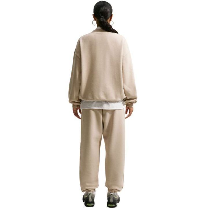 Moteriškas medvilninis džemperis Nike Studio Fleece, kreminis