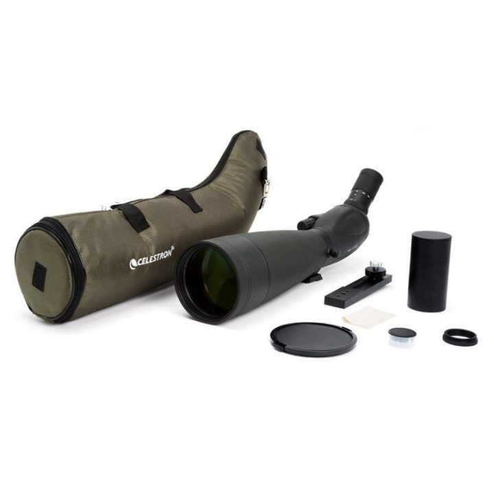 Luneta Celestron TrailSeeker 100 mm, 45°, 67×, juoda
