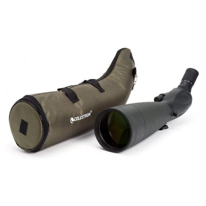 Luneta Celestron TrailSeeker 100 mm, 45°, 67×, juoda