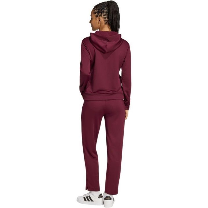 Moteriškas sportinis kostiumas adidas Essentials Linear, bordo
