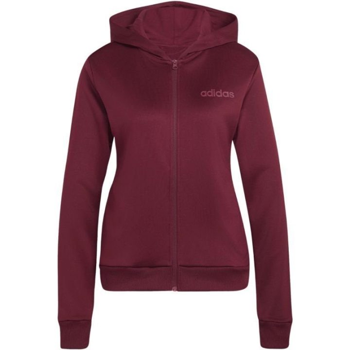 Moteriškas sportinis kostiumas adidas Essentials Linear, bordo