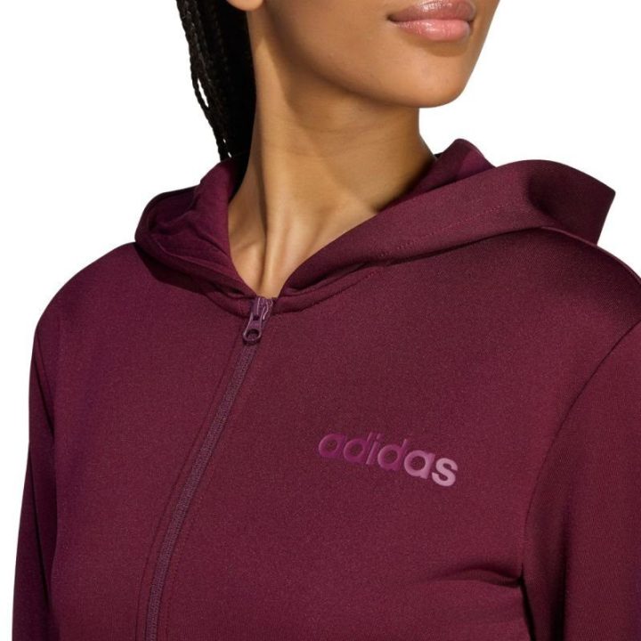 Moteriškas sportinis kostiumas adidas Essentials Linear, bordo