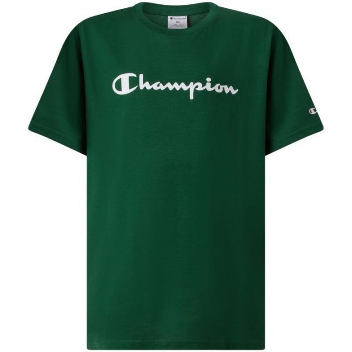Vaikiški medvilniniai marškinėliai Champion SS Tee, žali