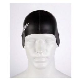 Plaukimo kepuraitė Speedo Plain Flat Silicone Cap, juoda