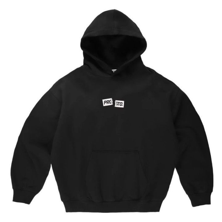 Džemperis su gobtuvu Prosto Crack Box Logo, juodas