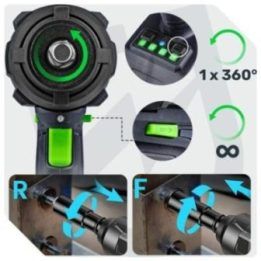 Akumuliatorinis smūginis veržliasukis Wuber W04606, 20 V