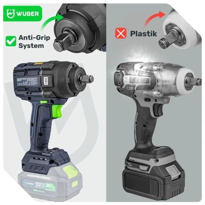 Akumuliatorinis smūginis veržliasukis Wuber W04606, 20 V