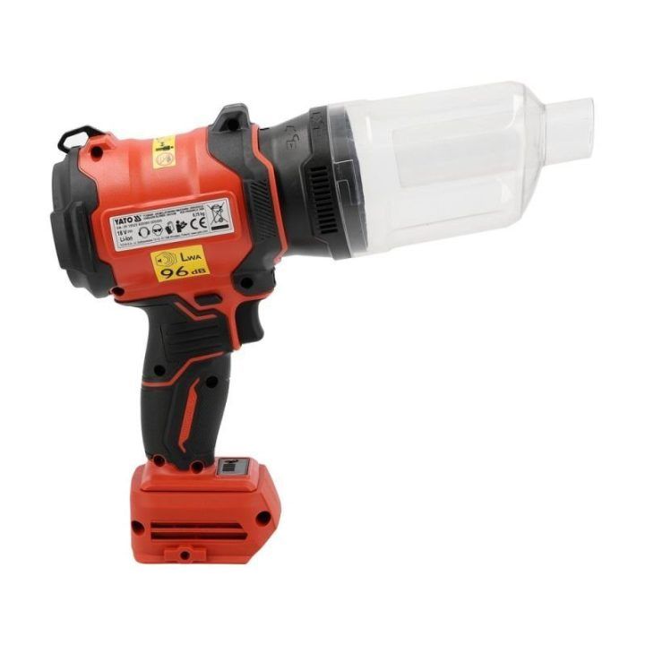 Pūstuvas-siurblys 18 V Yato YT-829385, juodas ir raudonas