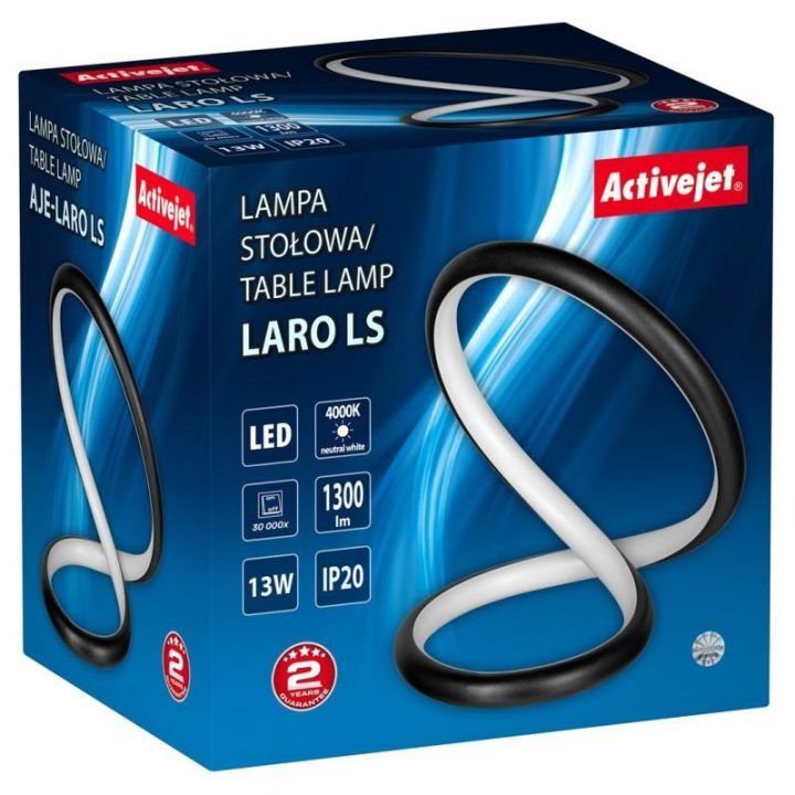 LED stalinė lempa Activejet AJE-LARO LS, 13 W, juoda
