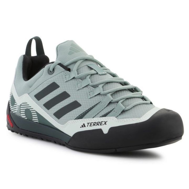 Žygio batai adidas Terrex SWIFT Solo 2, sidabro ir žalios spalvos