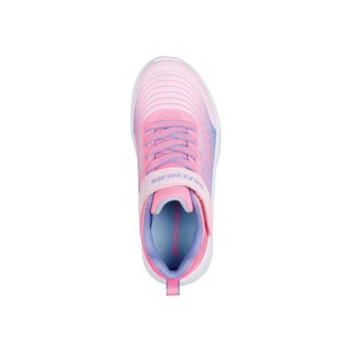 Sportbačiai mergaitėms Skechers Microspec Advance, šviesiai rožiniai ir levandų