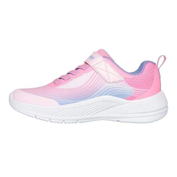 Sportbačiai mergaitėms Skechers Microspec Advance, šviesiai rožiniai ir levandų