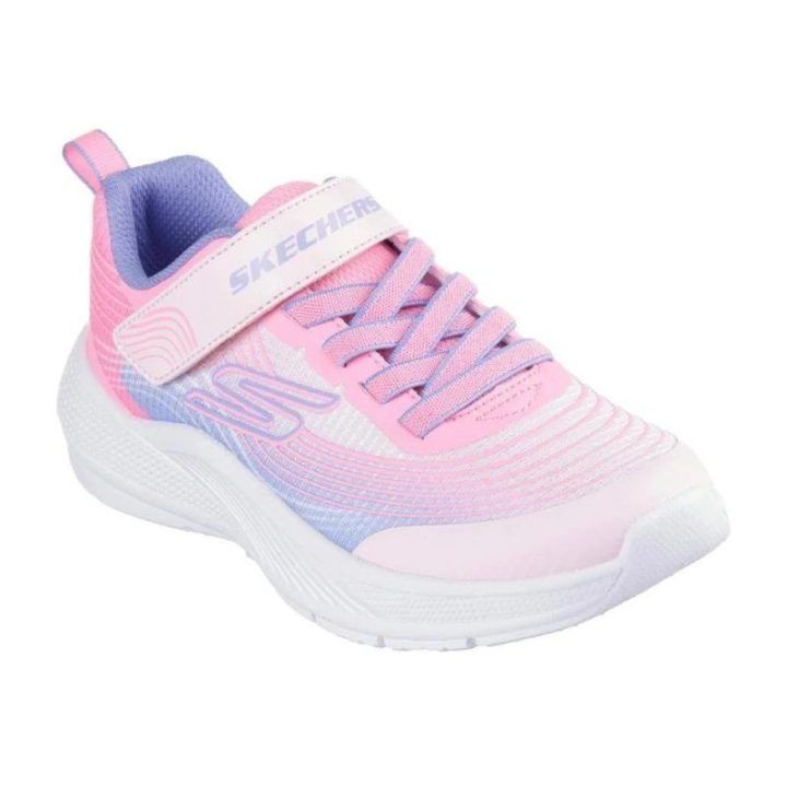 Sportbačiai mergaitėms Skechers Microspec Advance, šviesiai rožiniai ir levandų