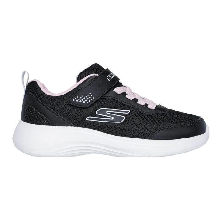 Vaikiški sportbačiai su adaptyviu užsegimu Skechers, juodi