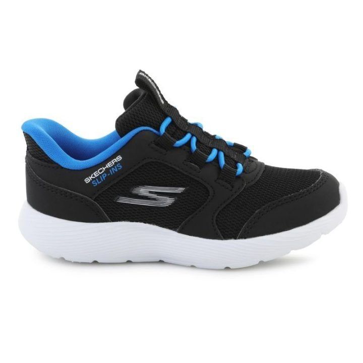 Vaikiški įspiriami sportbačiai Skechers, juodi ir karališkai mėlyni