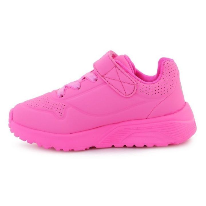 Vaikiški sportbačiai su širdelėmis Skechers Uno Lite, rožiniai/margi