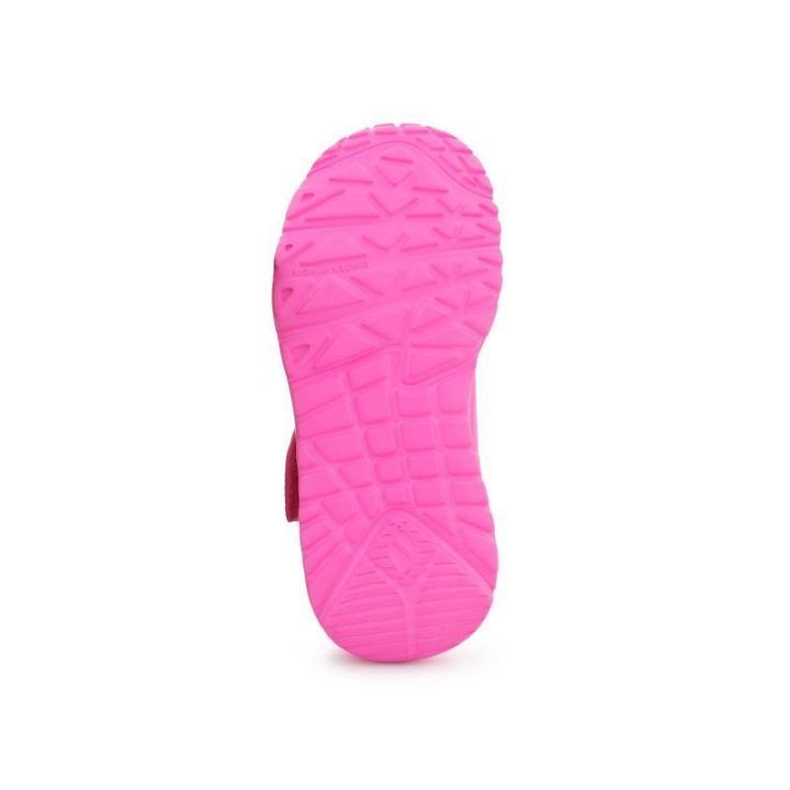 Vaikiški sportbačiai su širdelėmis Skechers Uno Lite, rožiniai/margi