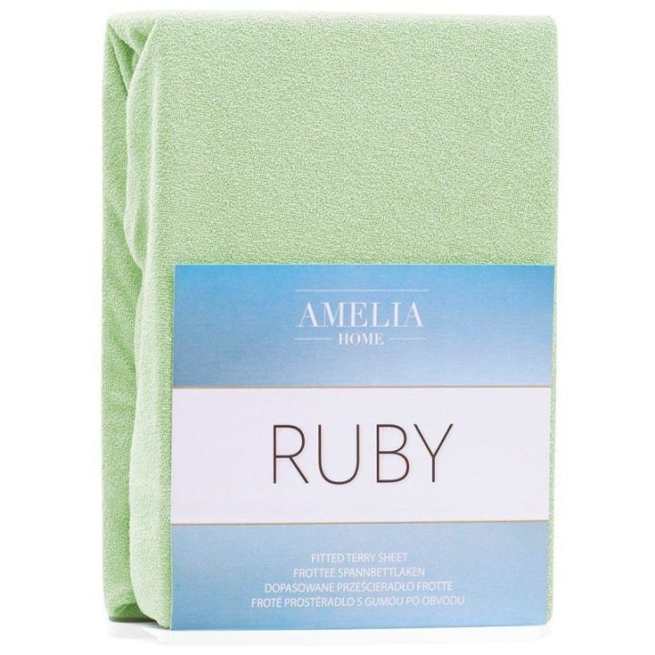 Paklodė su guma 100–120×200+30 šviesiai žalia AH RUBY