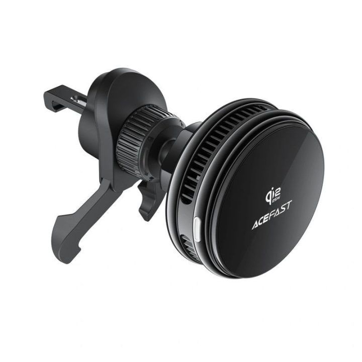 Automobilinis telefono laikiklis Qi2 25 W Acefast D66, juodas