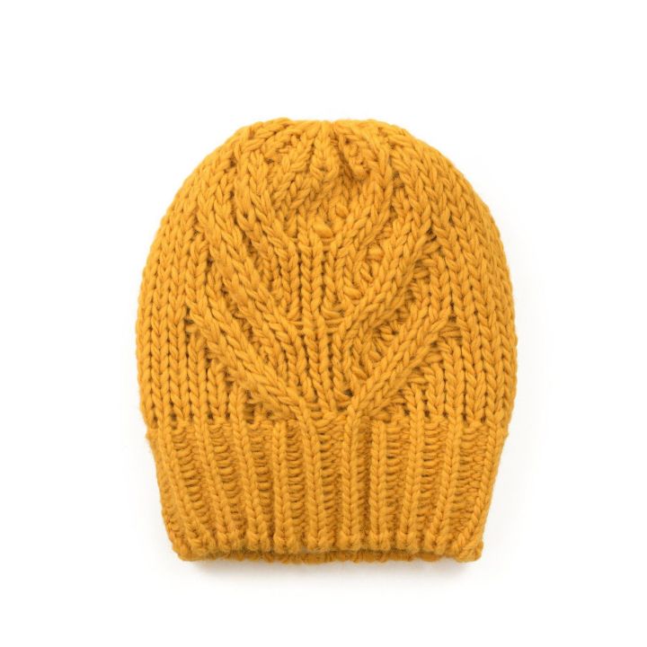 Stilinga prancūziška kepurė Mustard