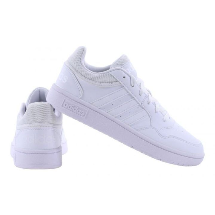 Vaikiški žemo profilio sportbačiai adidas Hoops 3.0, balti
