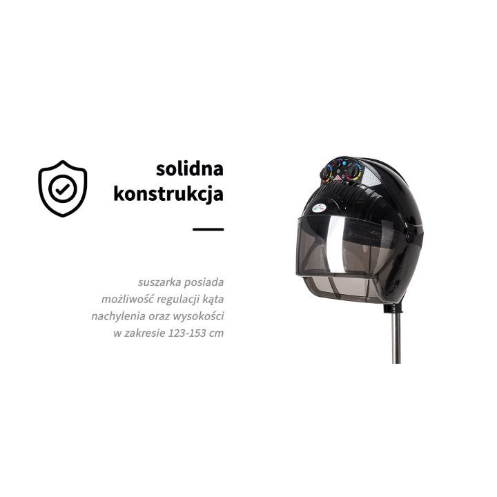 Kirpyklos džiovintuvas su jonizacija Gabbiano Centurion LVI-203S, juodas
