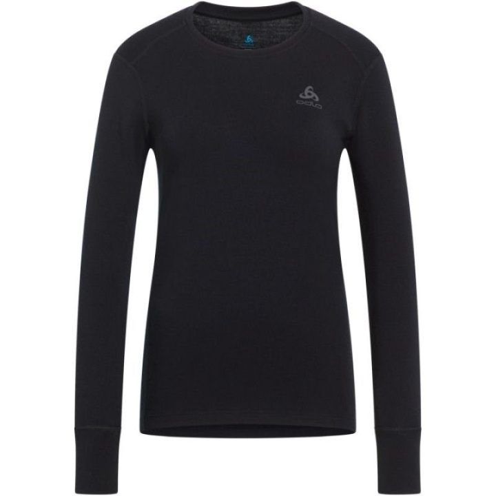 Moteriški merino vilnos marškinėliai Odlo BL TOP Merino 260, juodi