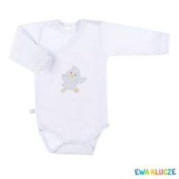 Kūdikių glaustinukė su ilgomis rankovėmis Ewa Newborn, balta