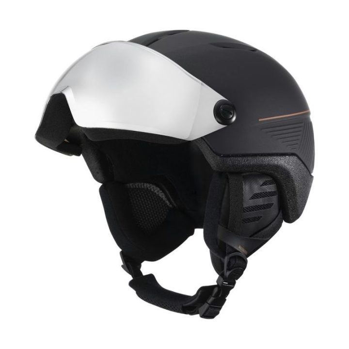 Uniseks slidinėjimo šalmas Rossignol Fit Visor Photo, juodas, L/XL dydis