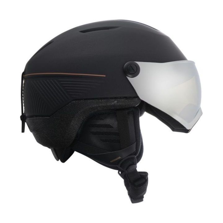 Uniseks slidinėjimo šalmas Rossignol Fit Visor Photo, juodas, L/XL dydis