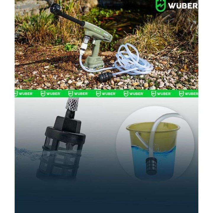 Akumuliatorinė plovykla Wuber, 300 l/h, 20 V, žalia ir balta